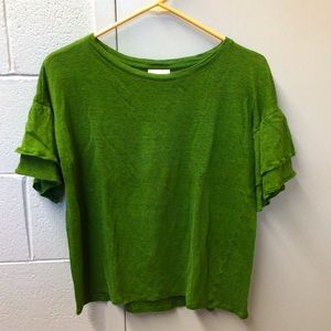 J.Jill love linen short sleeve shirt.